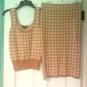 Ann Taylor matching sweater vest and skirt size XS